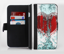 The Drenched 3D Icon Ink-Fuzed Leather Folding Wallet Credit-Card Case for the Apple iPhone 6/6s, 6/6s Plus, 5/5s and 5c
