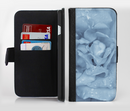 The Drenched Blue Rose Ink-Fuzed Leather Folding Wallet Credit-Card Case for the Apple iPhone 6/6s, 6/6s Plus, 5/5s and 5c