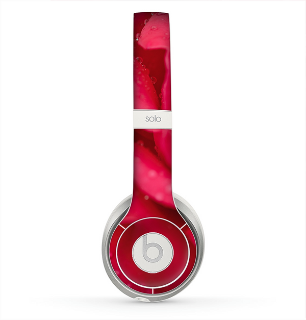 The Drenched Red Rose Skin for the Beats by Dre Solo 2 Headphones