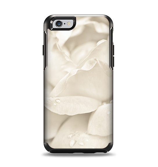 The Drenched White Rose Apple iPhone 6 Otterbox Symmetry Case Skin Set