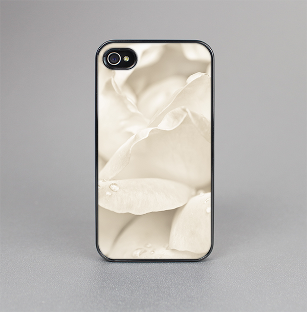 The Drenched White Rose Skin-Sert for the Apple iPhone 4-4s Skin-Sert Case