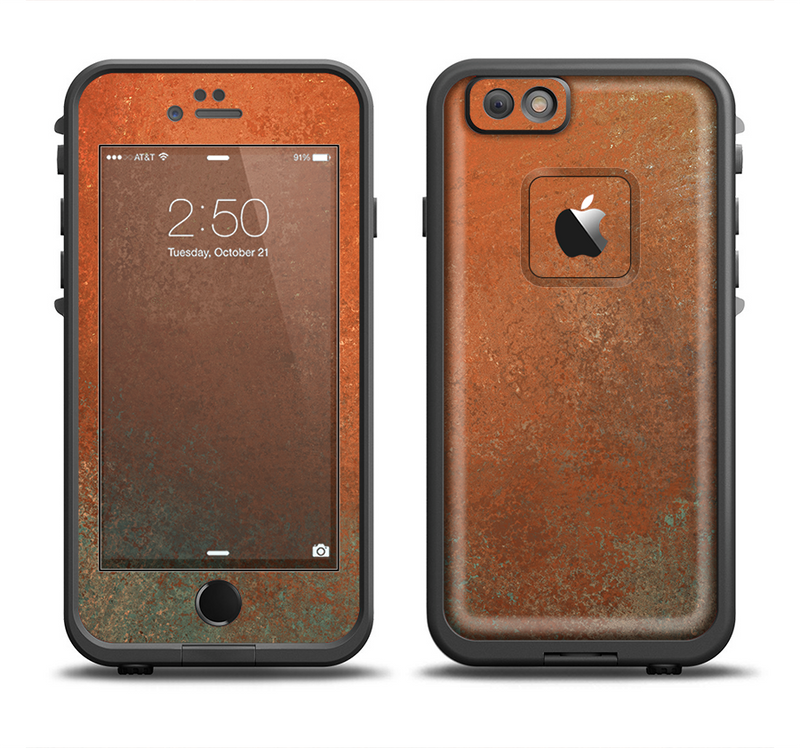 The Dusty Burnt Orange Surface Apple iPhone 6/6s Plus LifeProof Fre Case Skin Set
