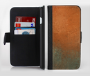 The Dusty Burnt Orange Surface Ink-Fuzed Leather Folding Wallet Credit-Card Case for the Apple iPhone 6/6s, 6/6s Plus, 5/5s and 5c