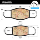 The Eastern World Map - Made in USA Mouth Cover Unisex Anti-Dust Cotton Blend Reusable & Washable Face Mask with Adjustable Sizing for Adult or Child