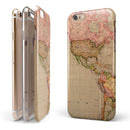 The Eastern World Overview Map iPhone 6/6s or 6/6s Plus 2-Piece Hybrid INK-Fuzed Case
