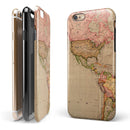 The Eastern World Overview Map iPhone 6/6s or 6/6s Plus 2-Piece Hybrid INK-Fuzed Case