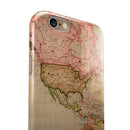 The Eastern World Overview Map iPhone 6/6s or 6/6s Plus 2-Piece Hybrid INK-Fuzed Case