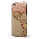 The Eastern World Overview Map iPhone 6/6s or 6/6s Plus 2-Piece Hybrid INK-Fuzed Case