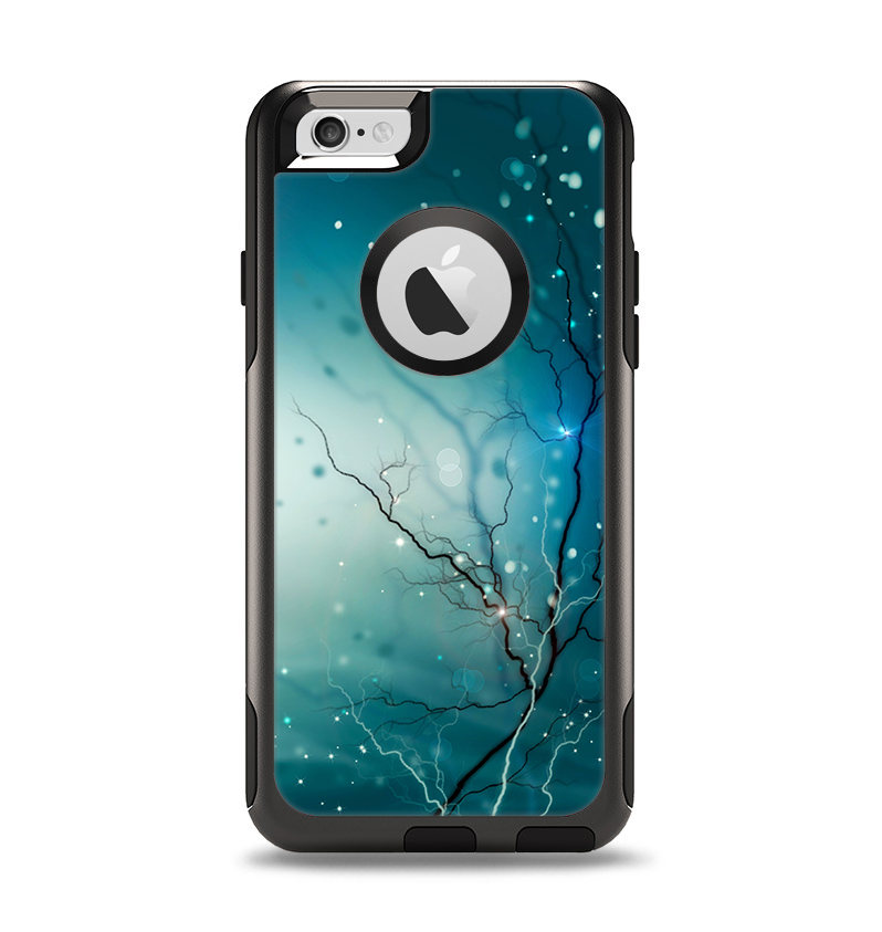 The Electric Teal Volts Apple iPhone 6 Otterbox Commuter Case Skin Set