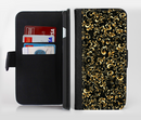 The Elegant Golden Swirls Ink-Fuzed Leather Folding Wallet Credit-Card Case for the Apple iPhone 6/6s, 6/6s Plus, 5/5s and 5c
