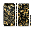The Elegant Golden Swirls Sectioned Skin Series for the Apple iPhone 6s Plus