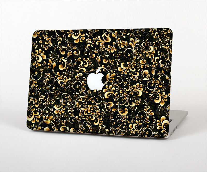 The Elegant Golden Swirls Skin Set for the Apple MacBook Air 13"