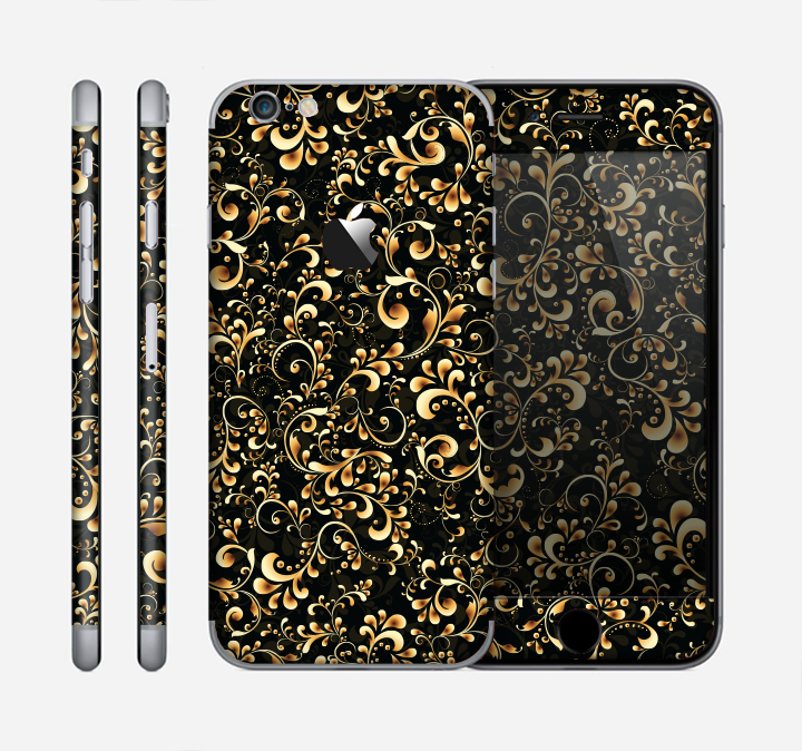 The Elegant Golden Swirls Skin for the Apple iPhone 6