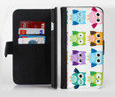 The Emotional Cartoon Owls Ink-Fuzed Leather Folding Wallet Credit-Card Case for the Apple iPhone 6/6s, 6/6s Plus, 5/5s and 5c