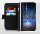 The Energy Planet Discharge Ink-Fuzed Leather Folding Wallet Credit-Card Case for the Apple iPhone 6/6s, 6/6s Plus, 5/5s and 5c