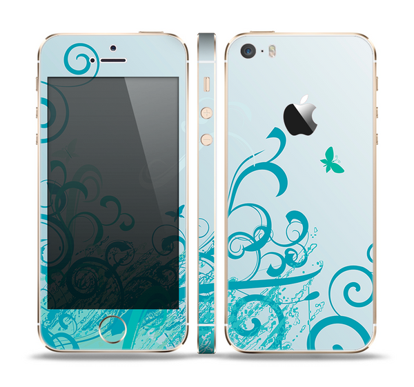 The Escaping Butterfly Floral Skin Set for the Apple iPhone 5s
