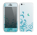 The Escaping Butterfly Floral Skin for the Apple iPhone 5c