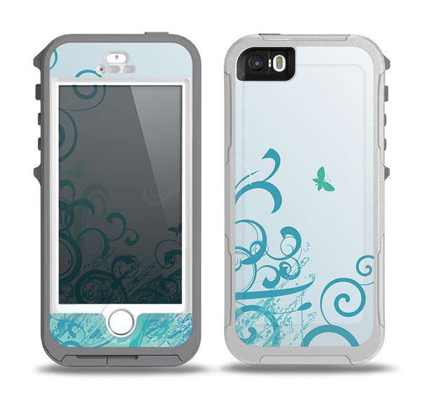 The Escaping Butterfly Floral Skin for the iPhone 5-5s OtterBox Preserver WaterProof Case