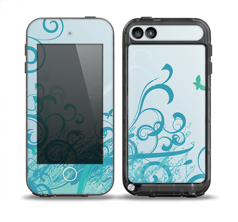 The Escaping Butterfly Floral Skin for the iPod Touch 5th Generation frē LifeProof Case