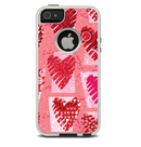 The Etched Heart Layer Pattern Skin For The iPhone 5-5s Otterbox Commuter Case