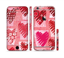 The Etched Heart Layer Pattern Sectioned Skin Series for the Apple iPhone 6s Plus