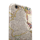 The European Map of Royalty iPhone 6/6s or 6/6s Plus 2-Piece Hybrid INK-Fuzed Case
