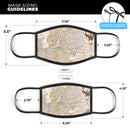 The European Map of Royalty  - Made in USA Mouth Cover Unisex Anti-Dust Cotton Blend Reusable & Washable Face Mask with Adjustable Sizing for Adult or Child