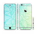 The Faded Blue & Green Subtle Floral Sectioned Skin Series for the Apple iPhone 6s Plus