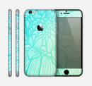 The Faded Blue & Green Subtle Floral Skin for the Apple iPhone 6