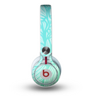 The Faded Blue & Green Subtle Floral Skin for the Beats by Dre Mixr Headphones