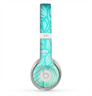 The Faded Blue & Green Subtle Floral Skin for the Beats by Dre Solo 2 Headphones