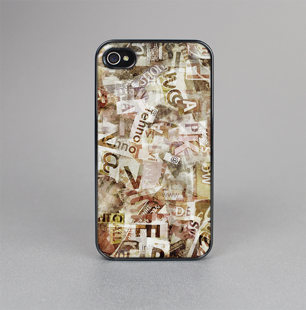 The Faded Torn Newspaper Letter Collage Skin-Sert for the Apple iPhone 4-4s Skin-Sert Case