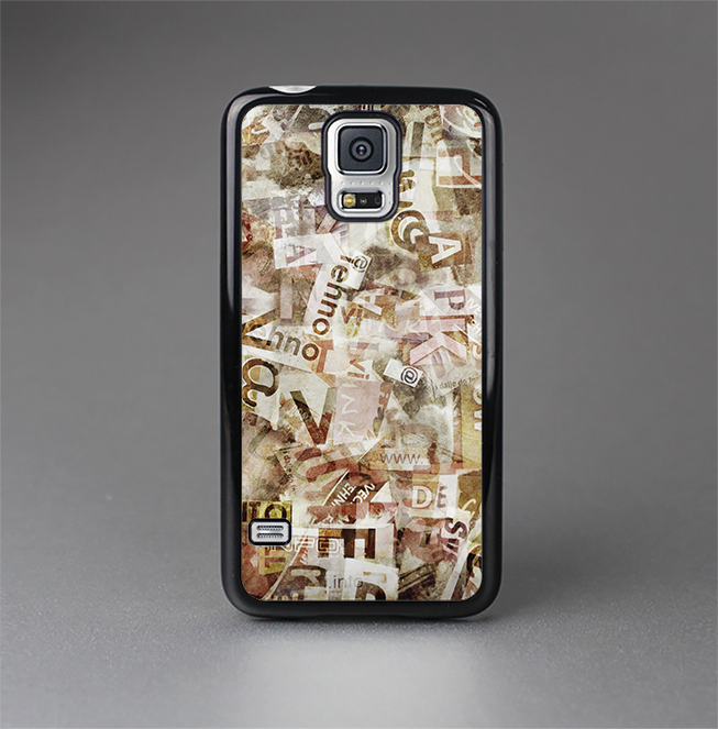 The Faded Torn Newspaper Letter Collage Skin-Sert Case for the Samsung Galaxy S5