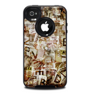 The Faded Torn Newspaper Letter Collage Skin for the iPhone 4-4s OtterBox Commuter Case