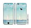 The Faded WaterColor Sail Boat Sectioned Skin Series for the Apple iPhone 6s