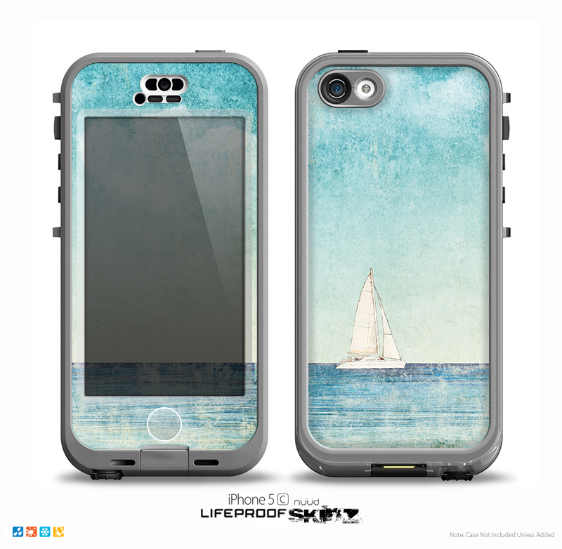 The Faded WaterColor Sail Boat Skin for the iPhone 5c nüüd LifeProof Case