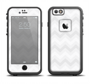 The Faded White Zigzag Chevron Pattern Apple iPhone 6/6s Plus LifeProof Fre Case Skin Set