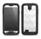 The Faded White Zigzag Chevron Pattern Samsung Galaxy S4 LifeProof Nuud Case Skin Set