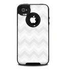 The Faded White Zigzag Chevron Pattern Skin for the iPhone 4-4s OtterBox Commuter Case