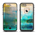 The Faded and Cracked Green Paint Apple iPhone 6/6s LifeProof Fre Case Skin Set