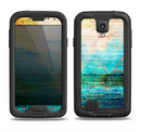 The Faded and Cracked Green Paint Samsung Galaxy S4 LifeProof Nuud Case Skin Set