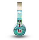 The Faded and Cracked Green Paint Skin for the Beats by Dre Mixr Headphones