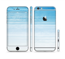 The Fading Light Blue Streaks Sectioned Skin Series for the Apple iPhone 6s Plus