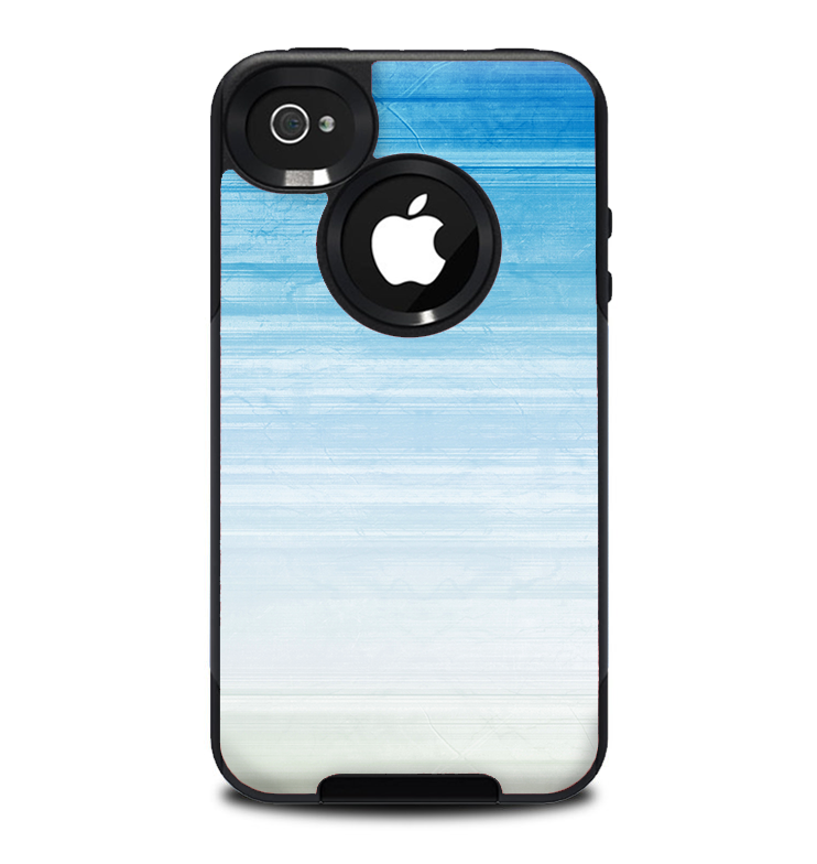 The Fading Light Blue Streaks Skin for the iPhone 4-4s OtterBox Commuter Case