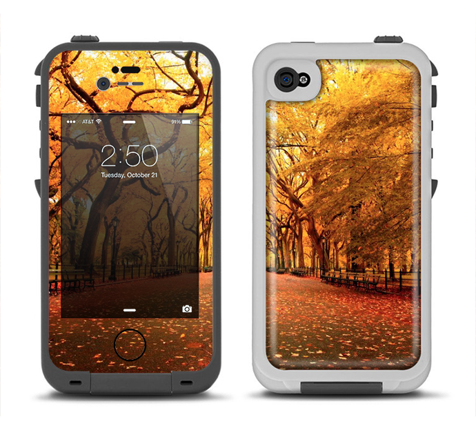 The Fall Back Road Apple iPhone 4-4s LifeProof Fre Case Skin Set