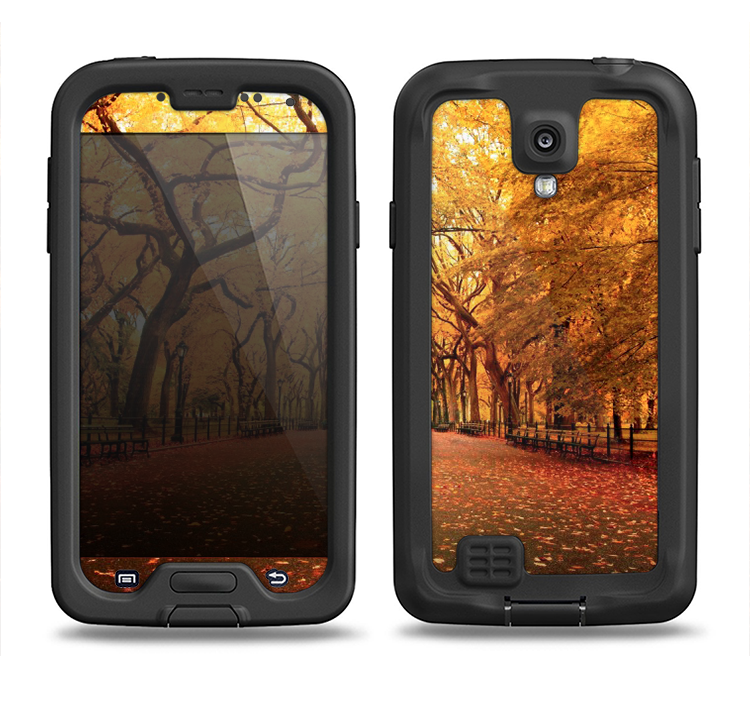 The Fall Back Road Samsung Galaxy S4 LifeProof Nuud Case Skin Set