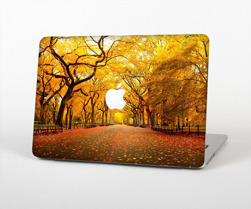The Fall Back Road Skin Set for the Apple MacBook Pro 15" with Retina Display