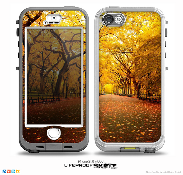 The Fall Back Road Skin for the iPhone 5-5s NUUD LifeProof Case