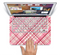 The Fancy Pink Vintage Plaid Skin Set for the Apple MacBook Pro 15" with Retina Display
