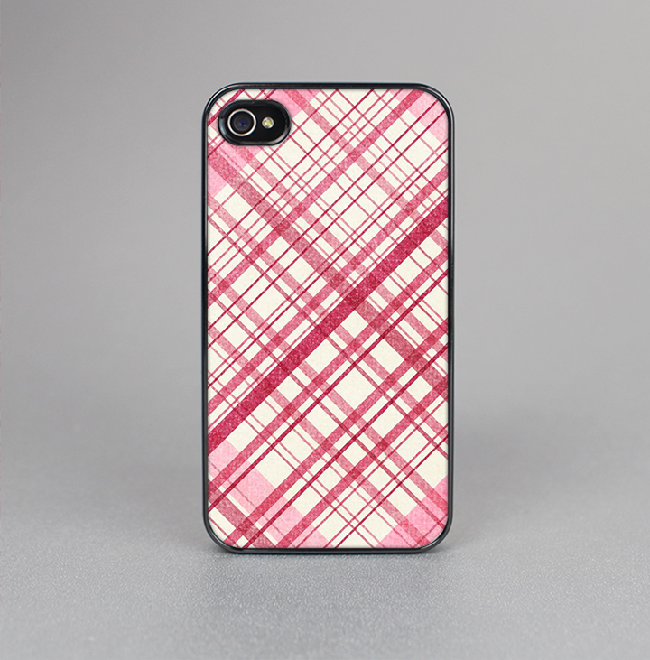 The Fancy Pink Vintage Plaid Skin-Sert for the Apple iPhone 4-4s Skin-Sert Case